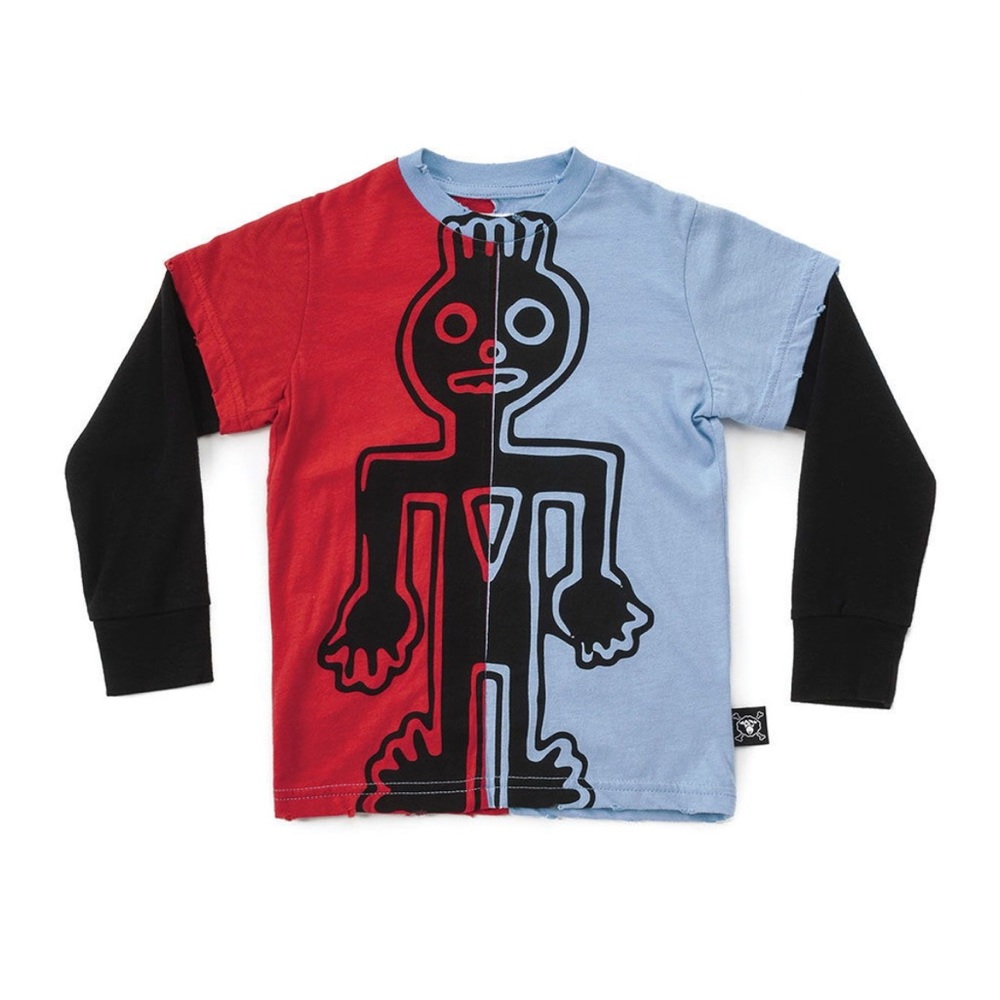 nununu - Half & Half Tribal Dancer Long-Sleeve T-shirt - 2-3